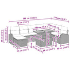 Conjunto de sofás de jardín 9 pcs Gris ratán sintético