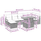 Conjunto de sofás de jardín 8 pcs Gris ratán sintético