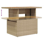 Conjunto de sofás de jardín 9 pcs Beige ratán sintético