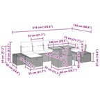 Conjunto de sofás de jardín 8 pcs Beige ratán sintético