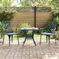 Conjunto de Comedor de Jardín 3 pcs Verde Aluminio