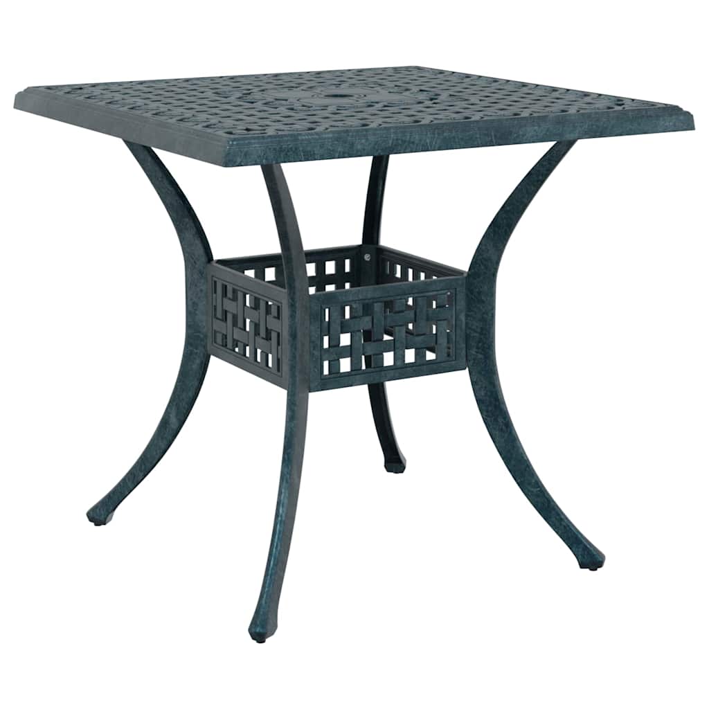 Conjunto de Comedor de Jardín 3 pcs Verde Aluminio