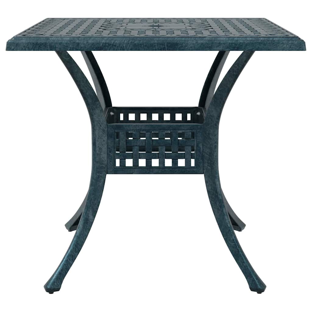 Conjunto de Comedor de Jardín 3 pcs Verde Aluminio