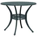 Conjunto de Comedor de Jardín 3 pcs Verde Aluminio