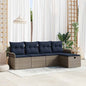 Conjunto de sofá de jardín con cojín 5 pcs Poliratán