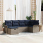Conjunto de sofá de jardín con cojín 6 pcs Poliratán