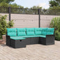 Conjunto de sofá de jardín con cojín 6 pcs Poliratán