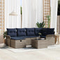 Conjunto de sofá de jardín con cojín 6 pcs Poliratán
