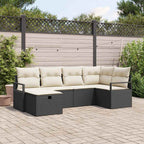 Conjunto de sofá de jardín 6 pcs Beige ratán sintético