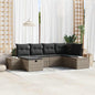 6-Piece Synthetic Rattan Sofa Set with Cushions