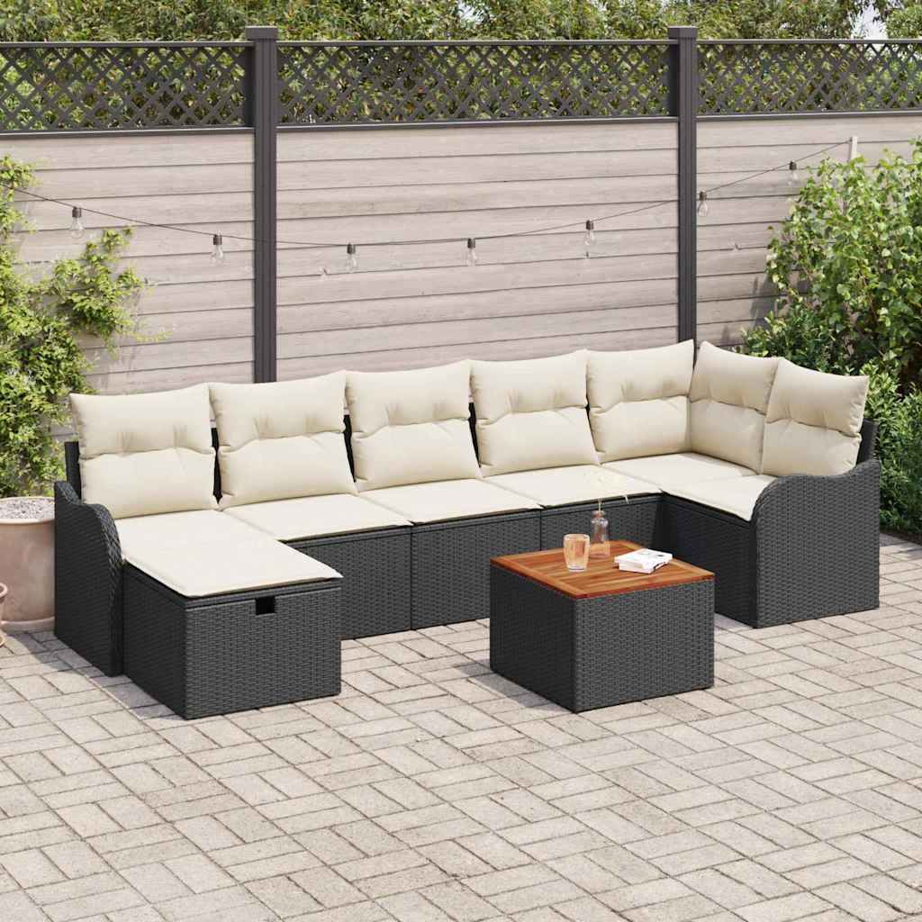 Conjunto de sofás de jardín 10 pcs Beige ratán sintético