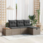 4-piece Garden Sofa Set Beige Synthetic Rattan