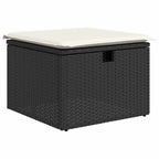 Conjunto de sofá de jardín 6 pcs Negro 55 x 62 x 69 cm