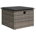 Conjunto de sofá de jardín con cojín 6 pcs Gris ratán sintético