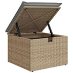 Conjunto de sofá de jardín con cojín 9 pcs Beige Poliratán