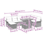 Conjunto de sofá de jardín 9 pcs Gris ratán sintético