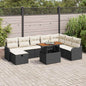 9-piece Outdoor Rattan Sofa Set Beige
