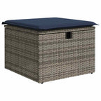 Conjunto de sofá de jardín 7 pcs Gris ratán sintético
