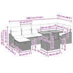 Conjunto de sofá de jardín 8 pcs Gris ratán sintético