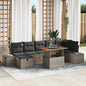 8-piece Garden Sofa Set Beige Synthetic Rattan
