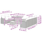 Conjunto de sofá de jardín 10 pcs Negro ratán sintético