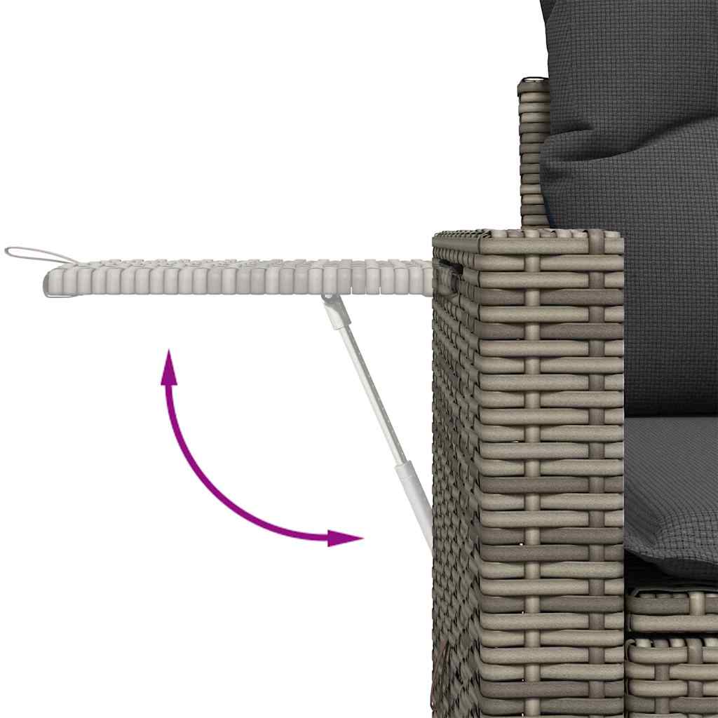 Conjunto de sofá de jardín 10 pcs Gris ratán sintético