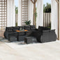 Conjunto de sofás de jardim 13 pçs Bege rotim sintético