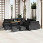 Conjunto de sofás de jardim 13 pçs Bege rotim sintético