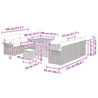 Conjunto de sofás de jardín 10 pcs Beige ratán sintético