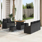 Conjunto de sofás de jardim 8 pçs Bege rotim sintético
