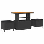 Conjunto de sofás de jardín 10 pcs Negro ratán sintético