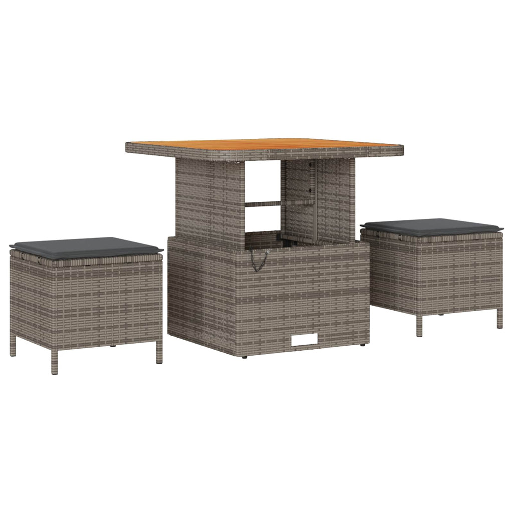 Conjunto de sofás de jardín 11 pcs Gris ratán sintético