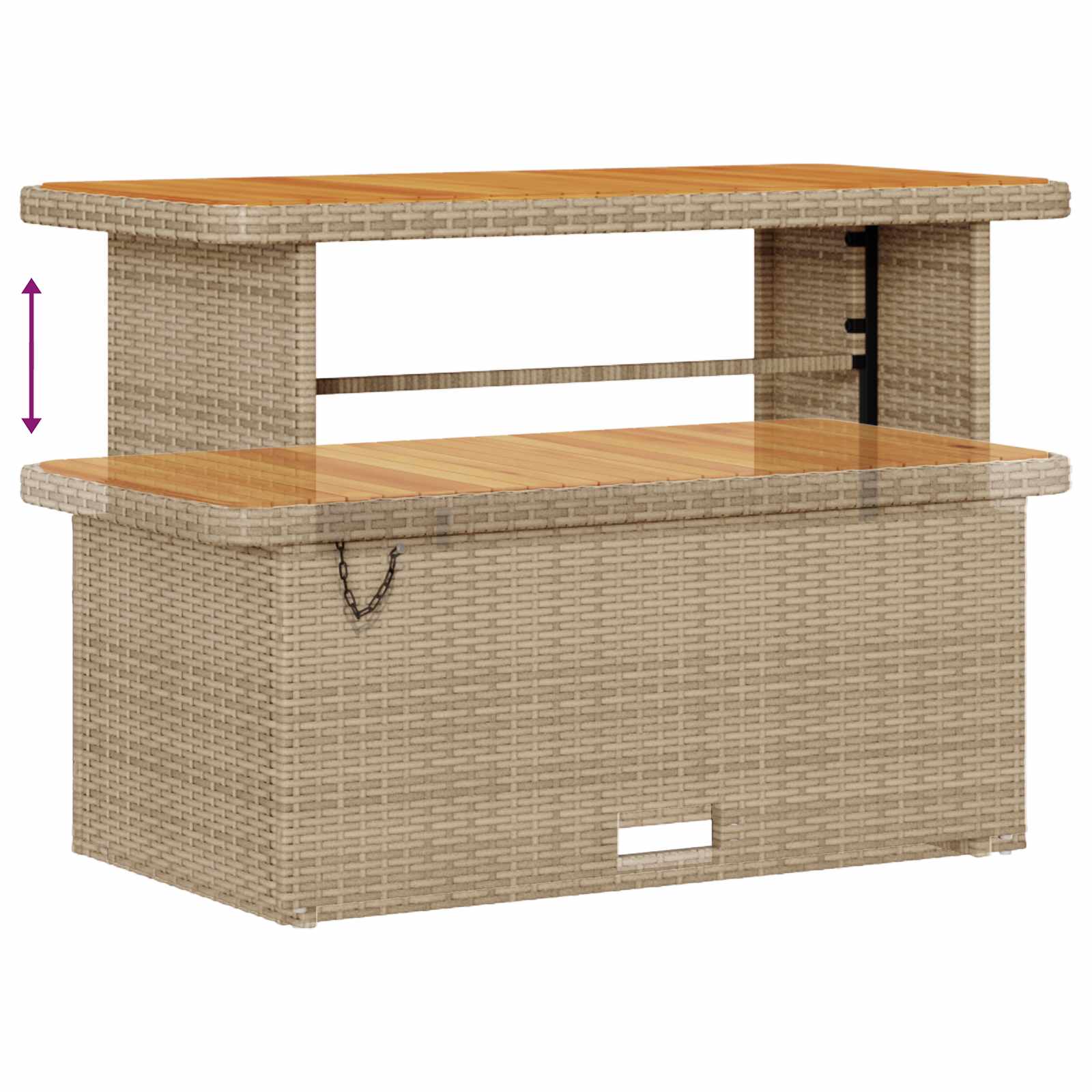 Conjunto de sofás de jardín 9 pcs Beige ratán sintético