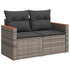 Conjunto de sofás de jardín 10 pcs Gris ratán sintético