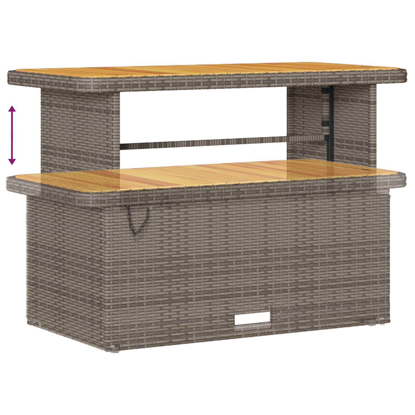 Conjunto de sofás de jardín 10 pcs Gris ratán sintético