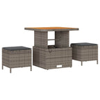 Conjunto de sofás de jardín 8 pcs Gris ratán sintético