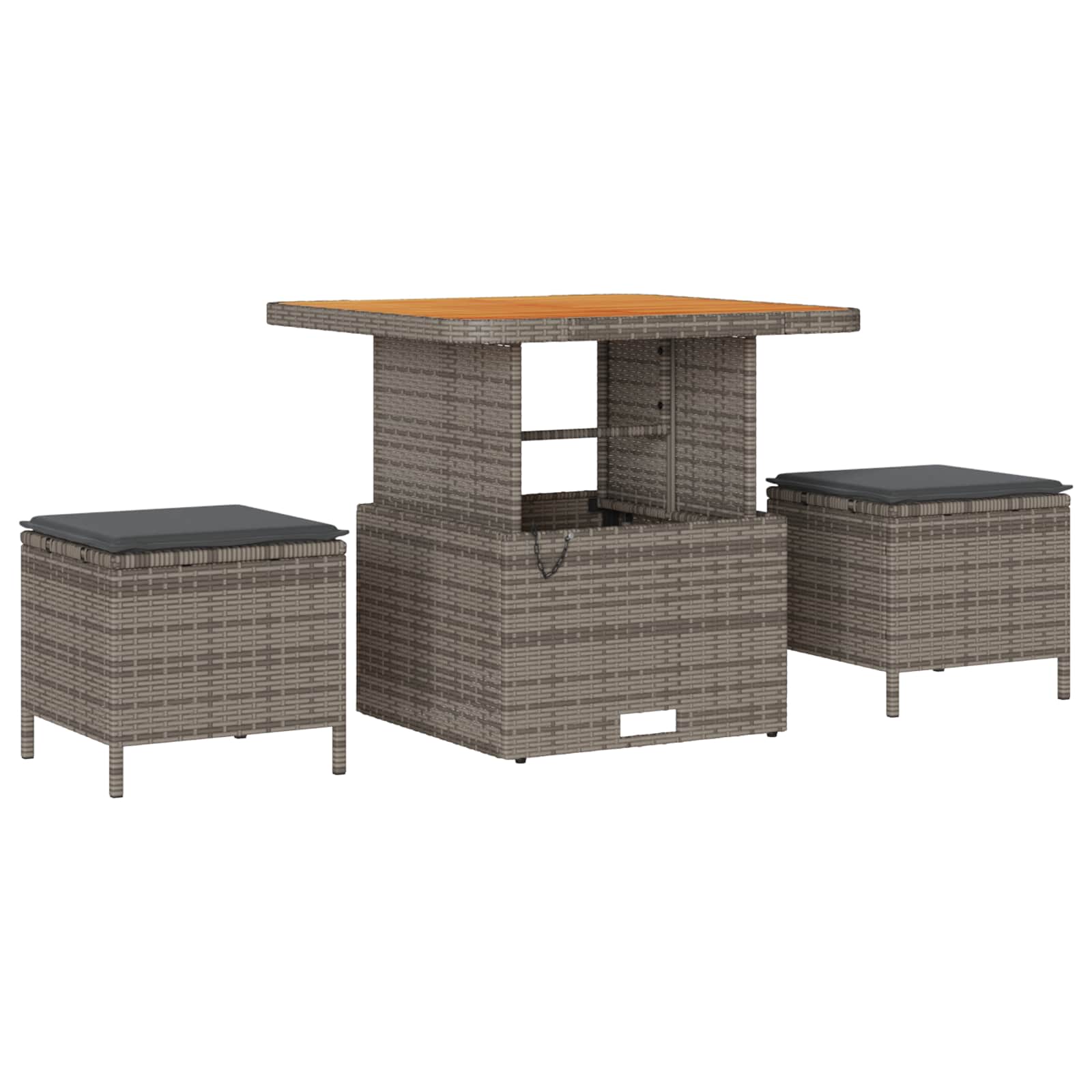 Conjunto de sofás de jardín 8 pcs Gris ratán sintético