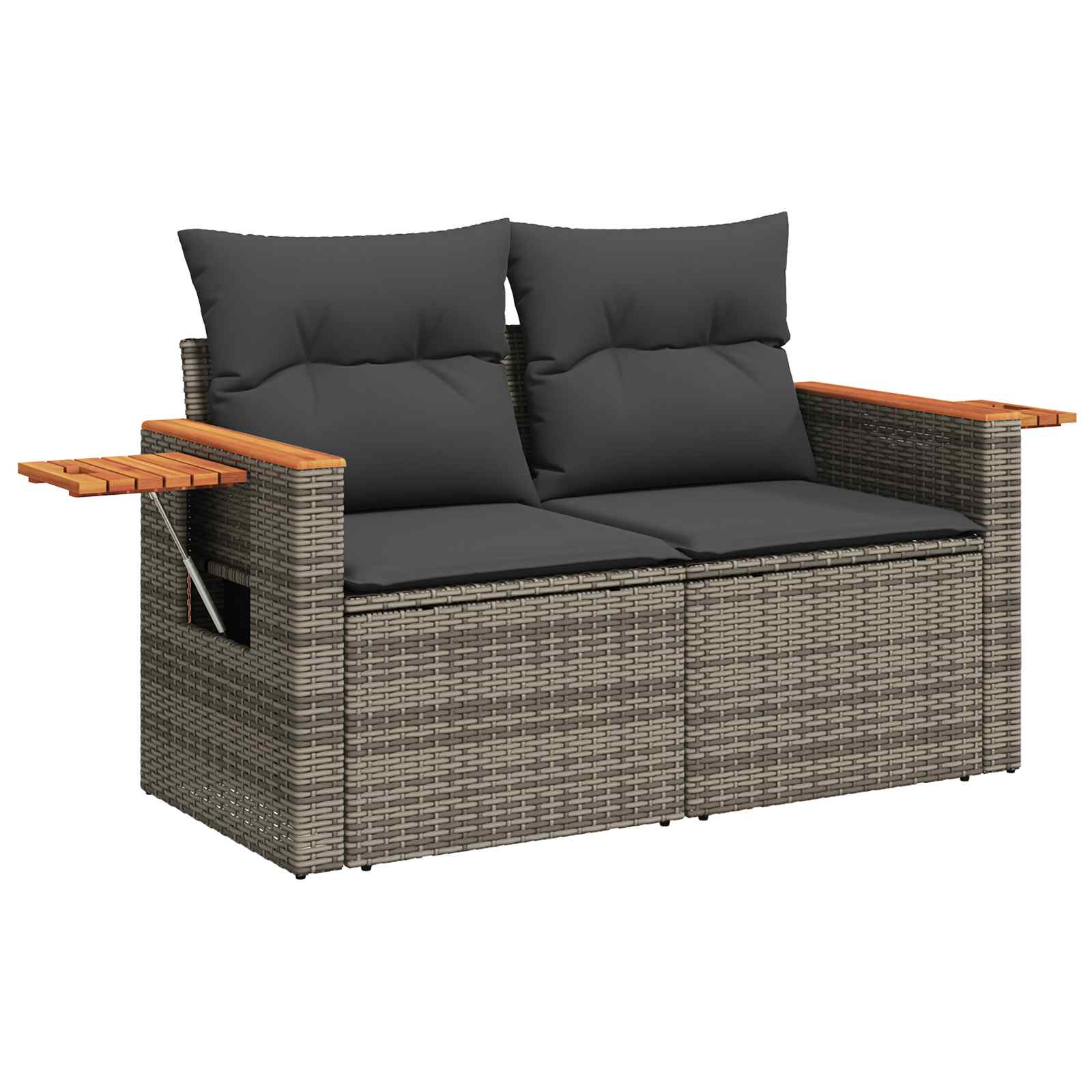 Conjunto de sofás de jardín 8 pcs Gris ratán sintético