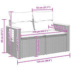Conjunto de sofás de jardín 8 pcs Gris ratán sintético