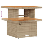 Conjunto de sofás de jardín con cojín 11 pcs Beige y Crema