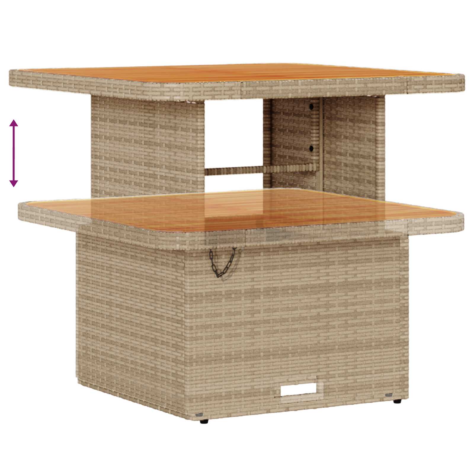 Conjunto de sofás de jardín con cojín 11 pcs Beige y Crema
