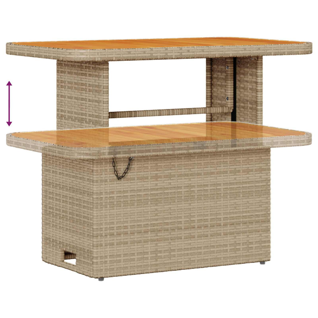 Conjunto de sofás de jardín con cojín 10 pcs Beige y Crema