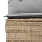 Conjunto de sofás de jardín con cojín 8 pcs Beige y Gris Claro