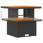 Conjunto de sofá de jardín con cojín 8 pcs Negro