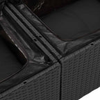 Conjunto de sofá de jardín con cojín 8 pcs Negro