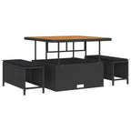 Conjunto de sofá de jardín con cojín 8 pcs Negro