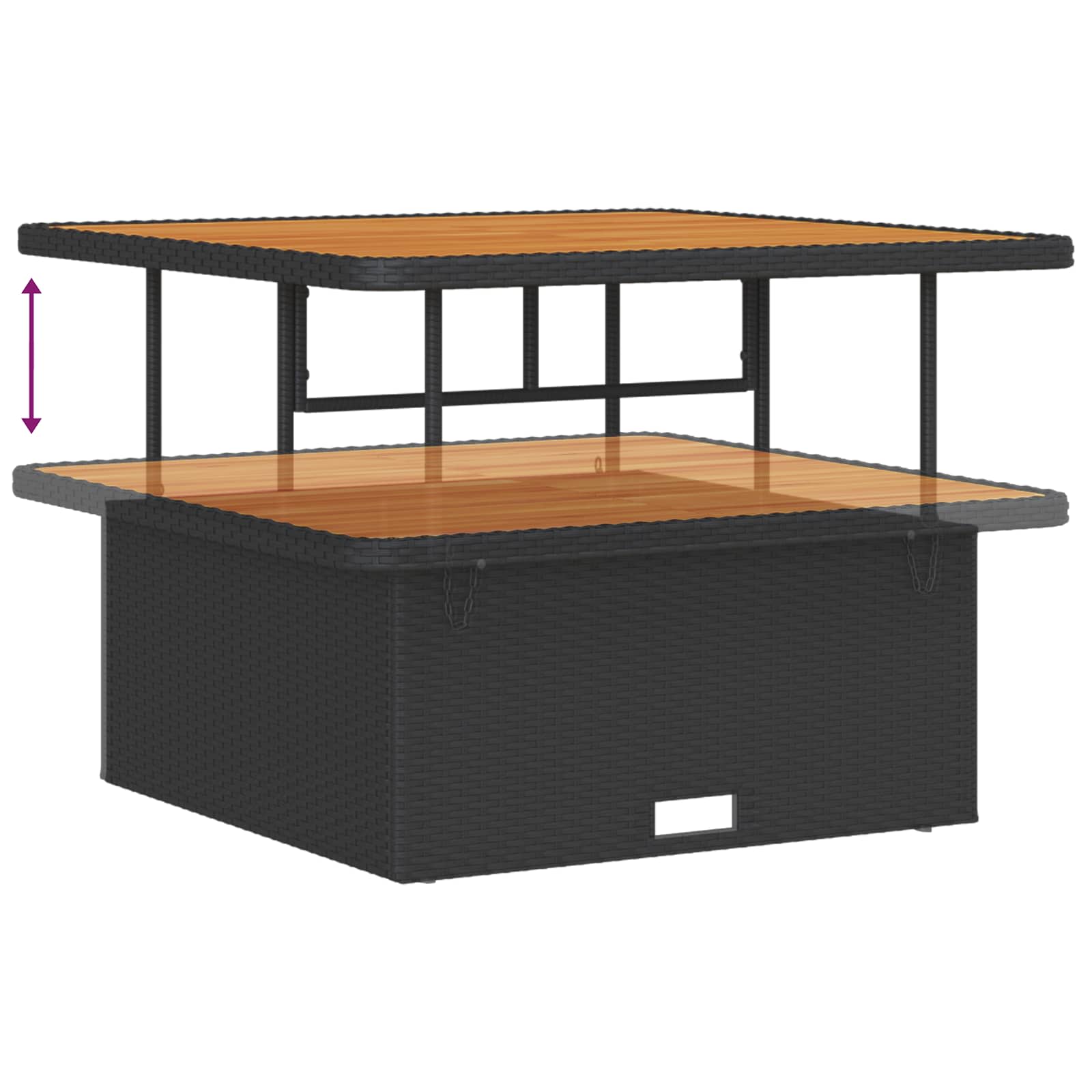 Conjunto de sofá de jardín con cojín 8 pcs Negro