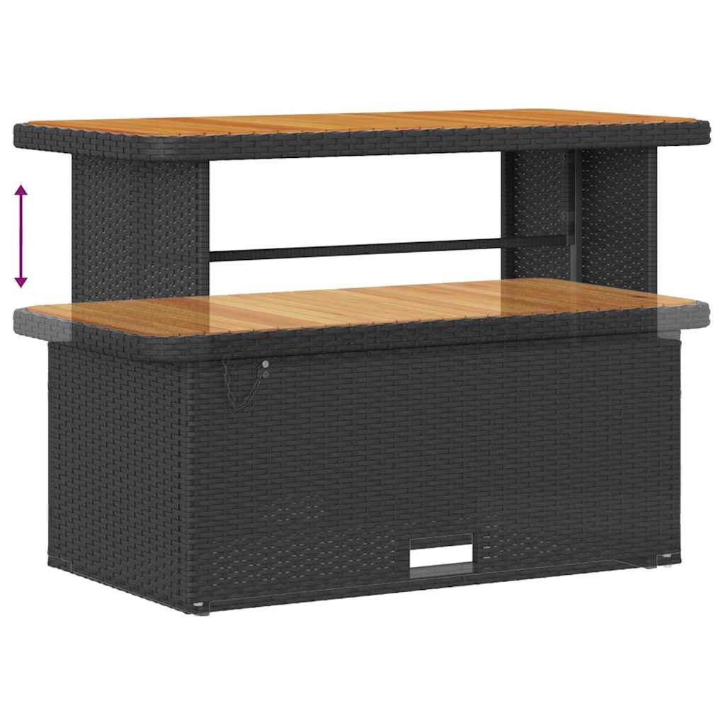 Conjunto de sofá de jardín con cojín 9 pcs Negro y crema