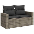 Conjunto de sofás de jardín 13 pcs Gris ratán sintético