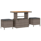 Conjunto de sofás de jardín 13 pcs Gris ratán sintético